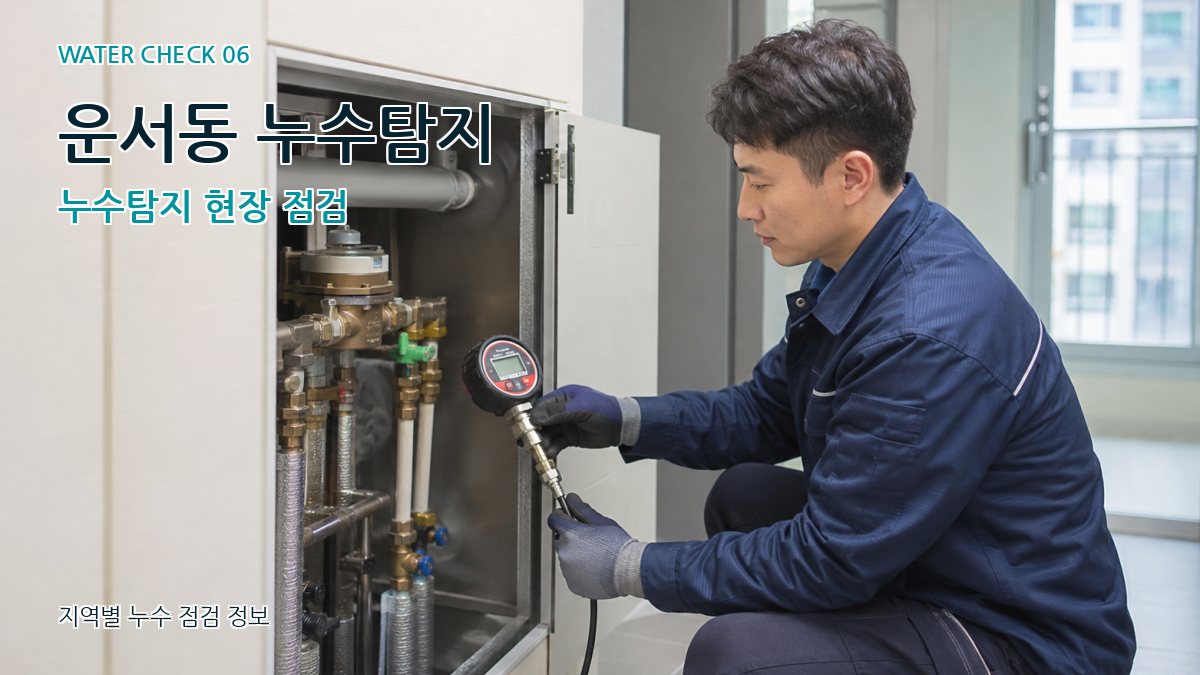 운서동 누수탐지 누수탐지 현장 점검