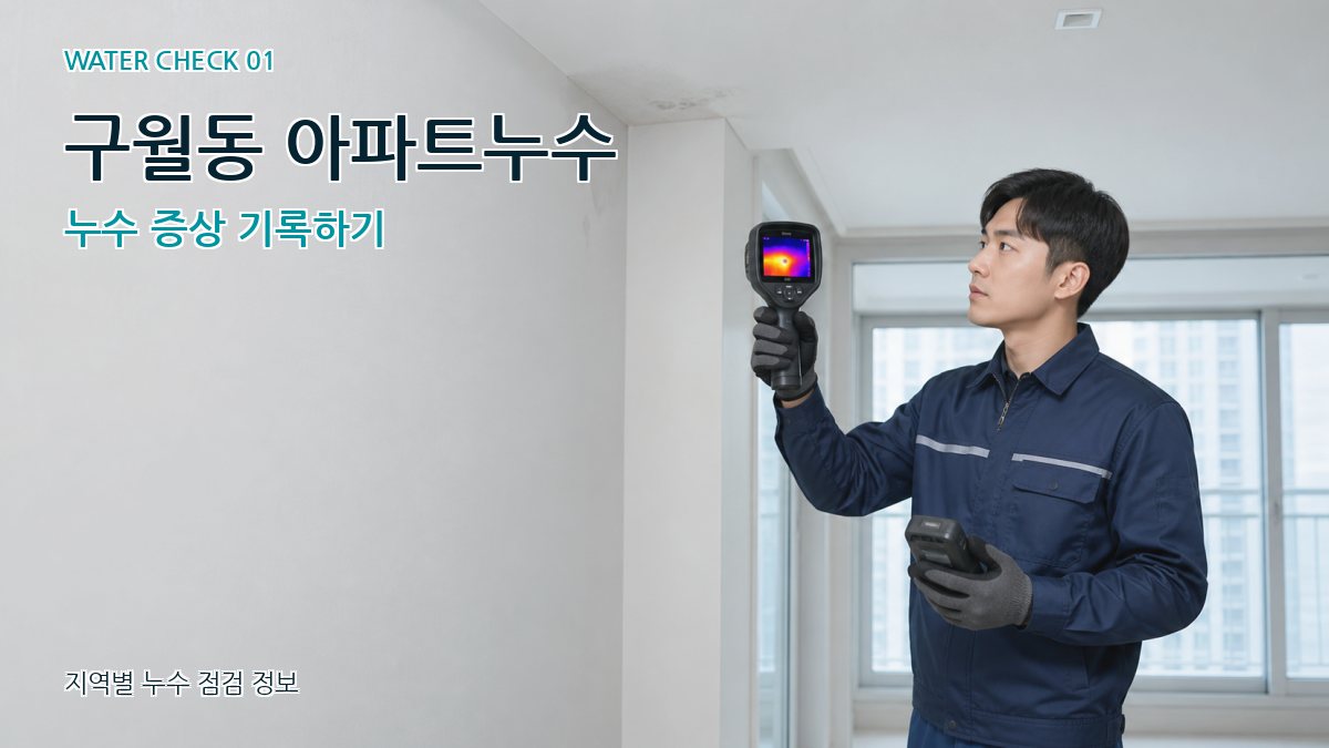 구월동 아파트누수 누수 증상 기록하기
