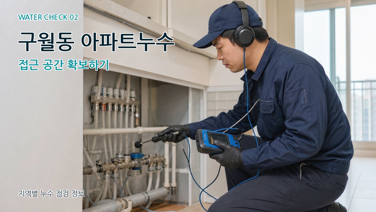 구월동 아파트누수 접근 공간 확보하기