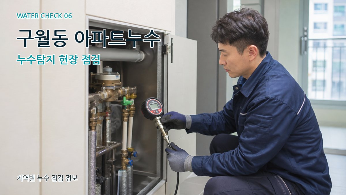 구월동 아파트누수 누수탐지 현장 점검