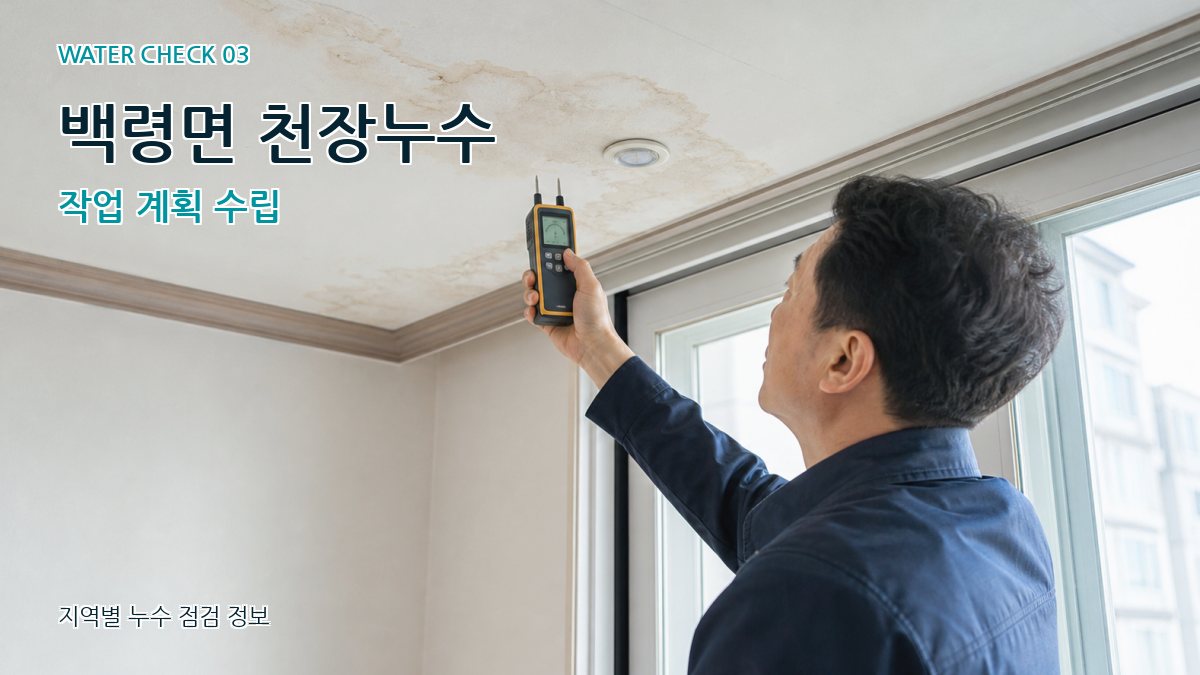 백령면 천장누수 누수탐지 이미지