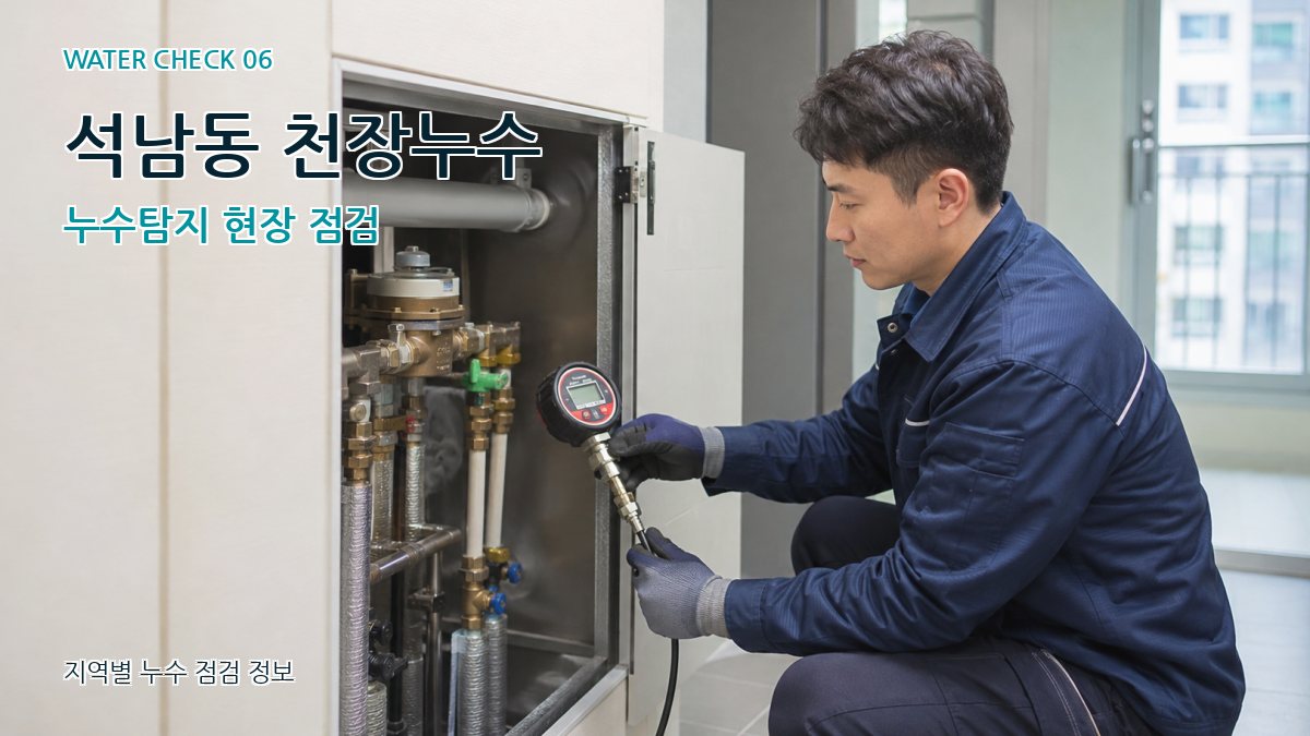 석남동 천장누수 누수탐지 현장 점검