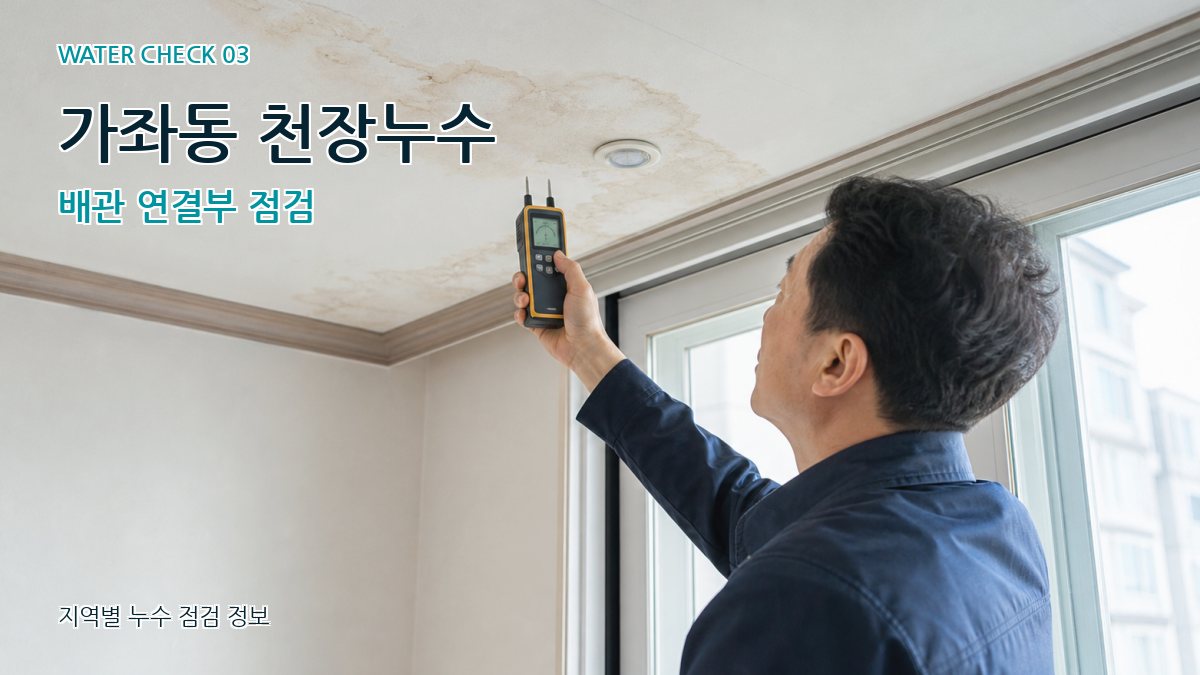 가좌동 천장누수 배관 연결부 점검