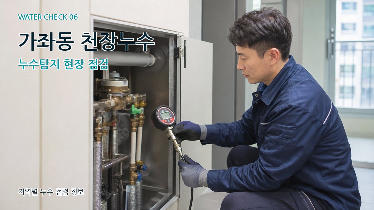 가좌동 천장누수 누수탐지 현장 점검