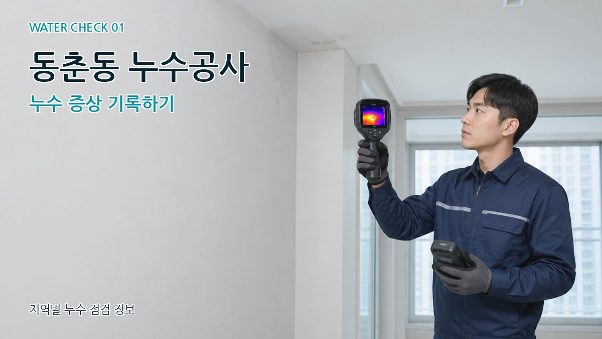 동춘동 누수공사 누수 증상 기록하기