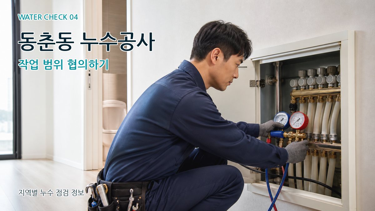 동춘동 누수공사 작업 범위 협의하기