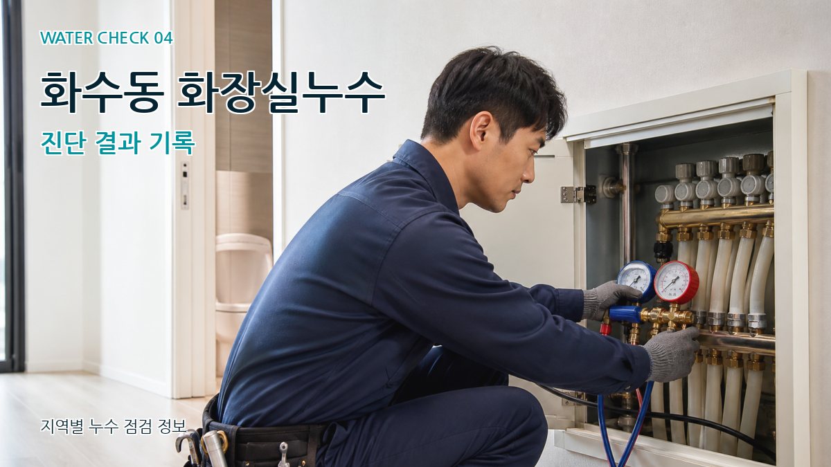 화수동 화장실누수 진단 결과 기록