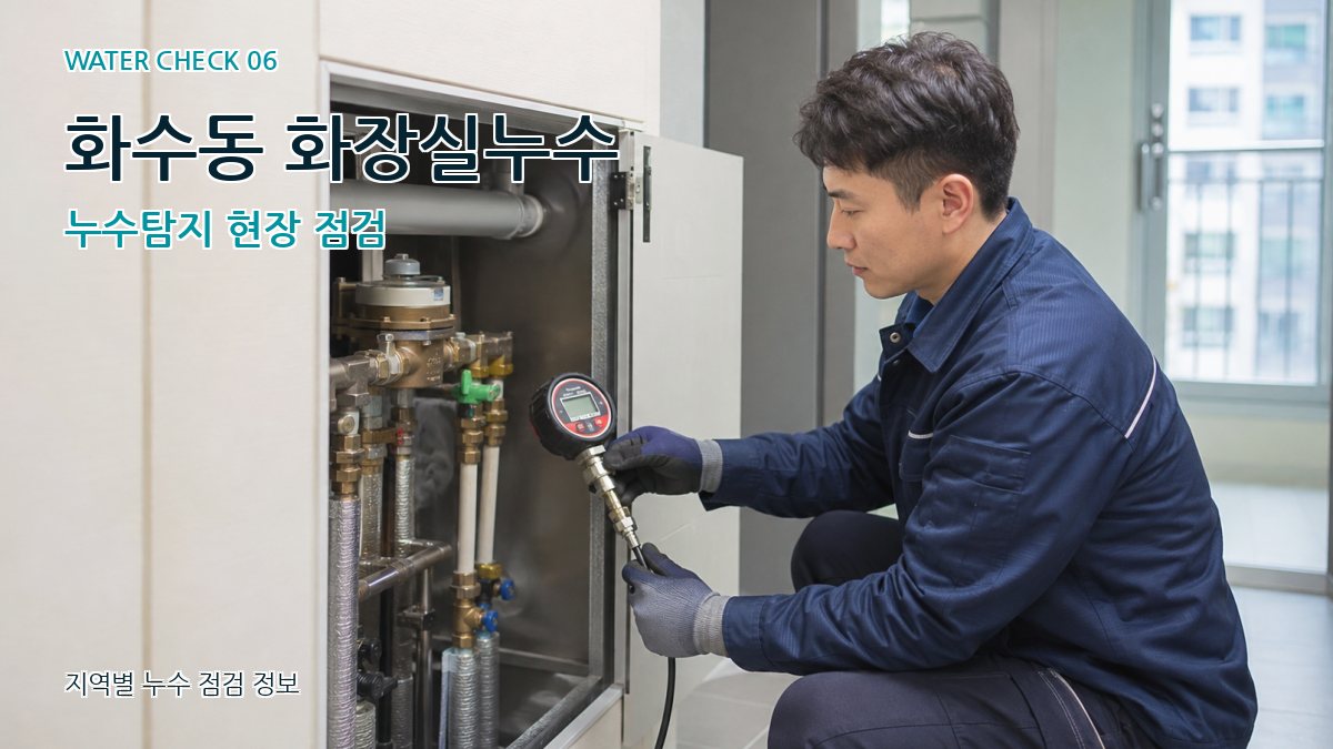 화수동 화장실누수 누수탐지 현장 점검