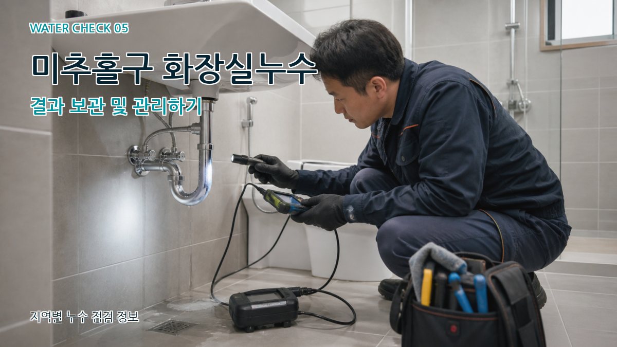 미추홀구 화장실누수 결과 보관 및 관리하기