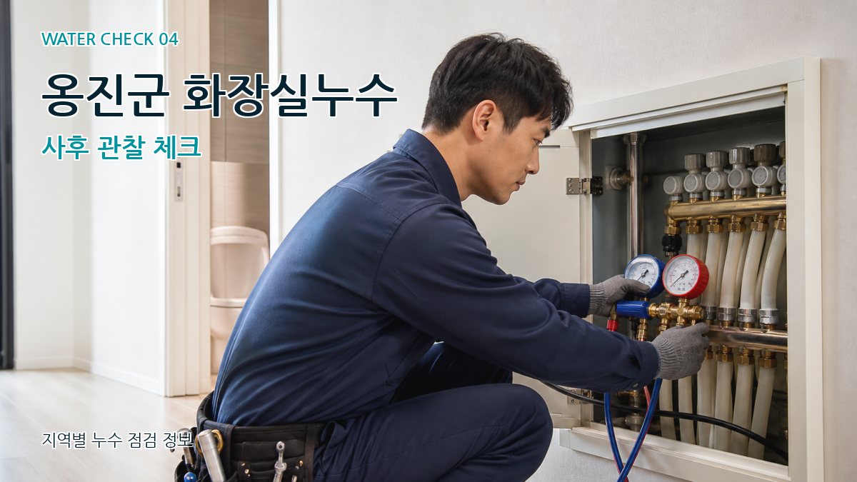 옹진군 화장실누수 사후 관찰 체크