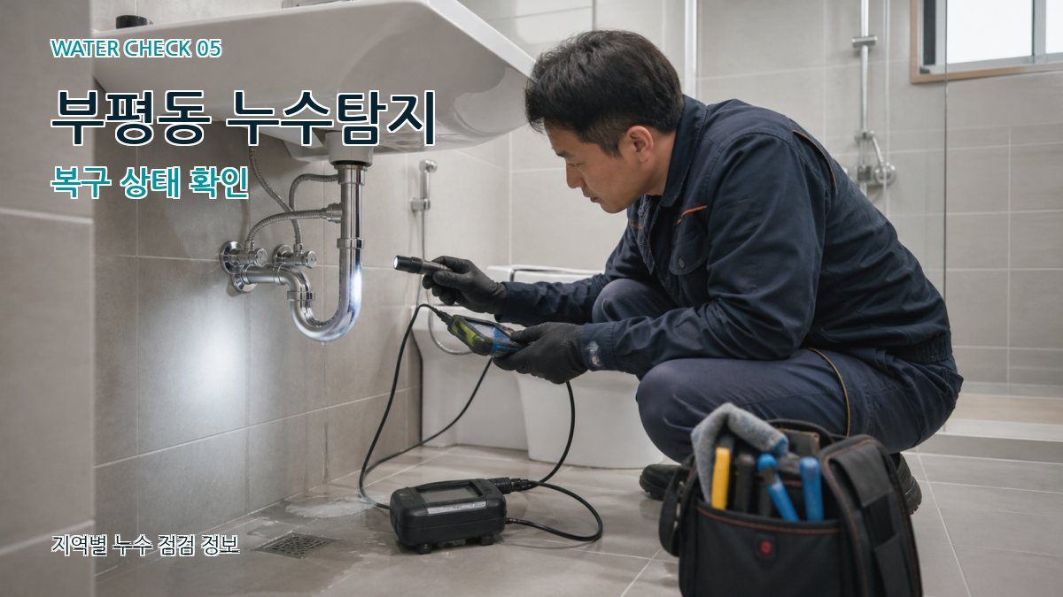 부평동 누수탐지 복구 상태 확인