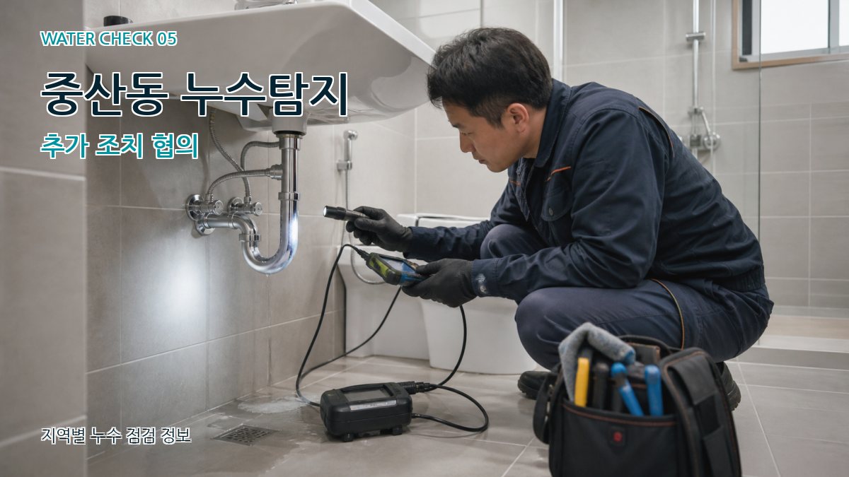 중산동 누수공사 누수탐지 이미지