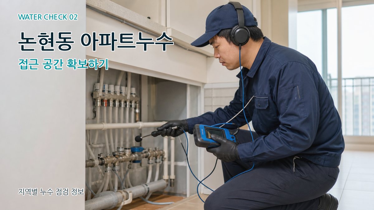 논현동 화장실누수 누수탐지 이미지