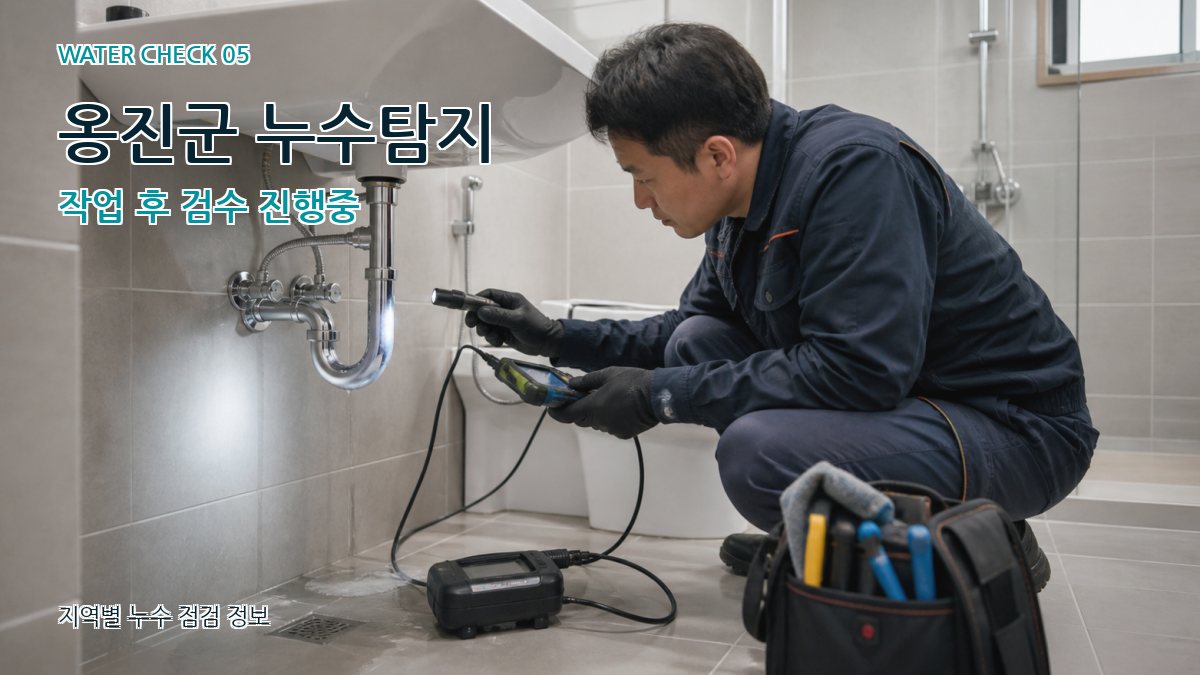 옹진군 누수탐지 작업 후 검수 진행중