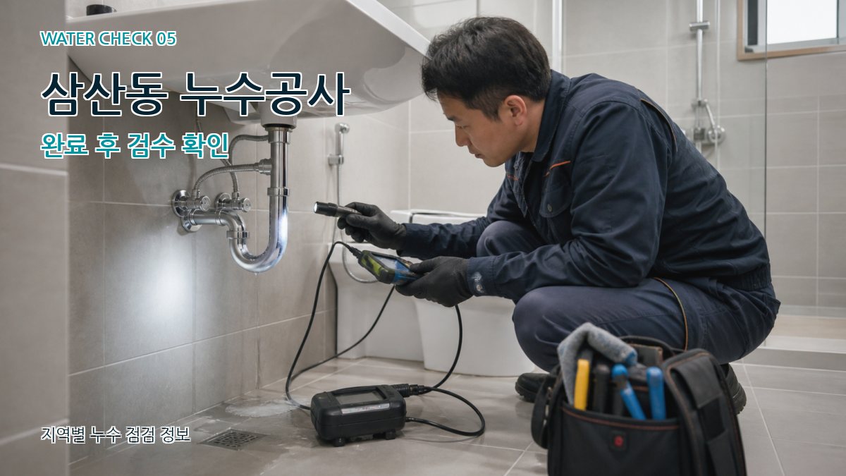 삼산동 누수공사 완료 후 검수 확인