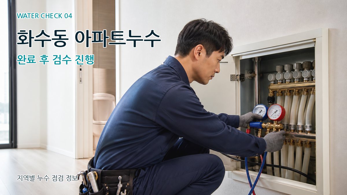화수동 아파트누수 완료 후 검수 진행