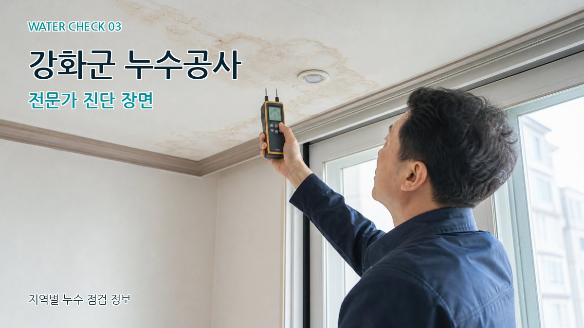 강화군 누수공사 전문가 진단 장면