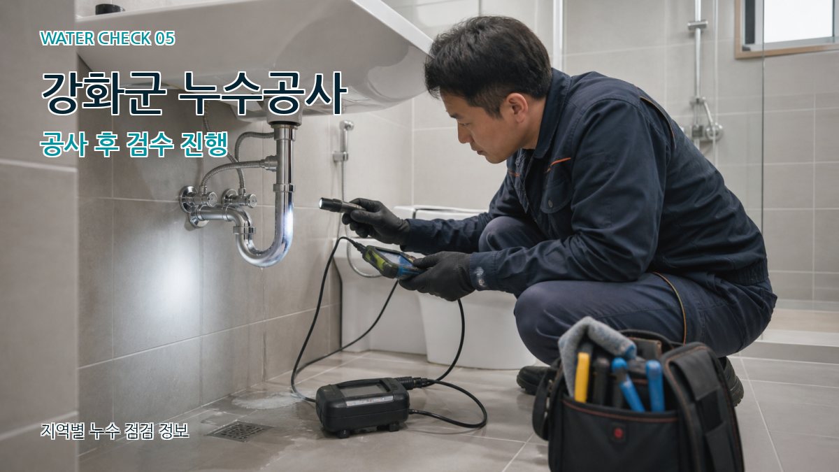 강화군 누수공사 공사 후 검수 진행