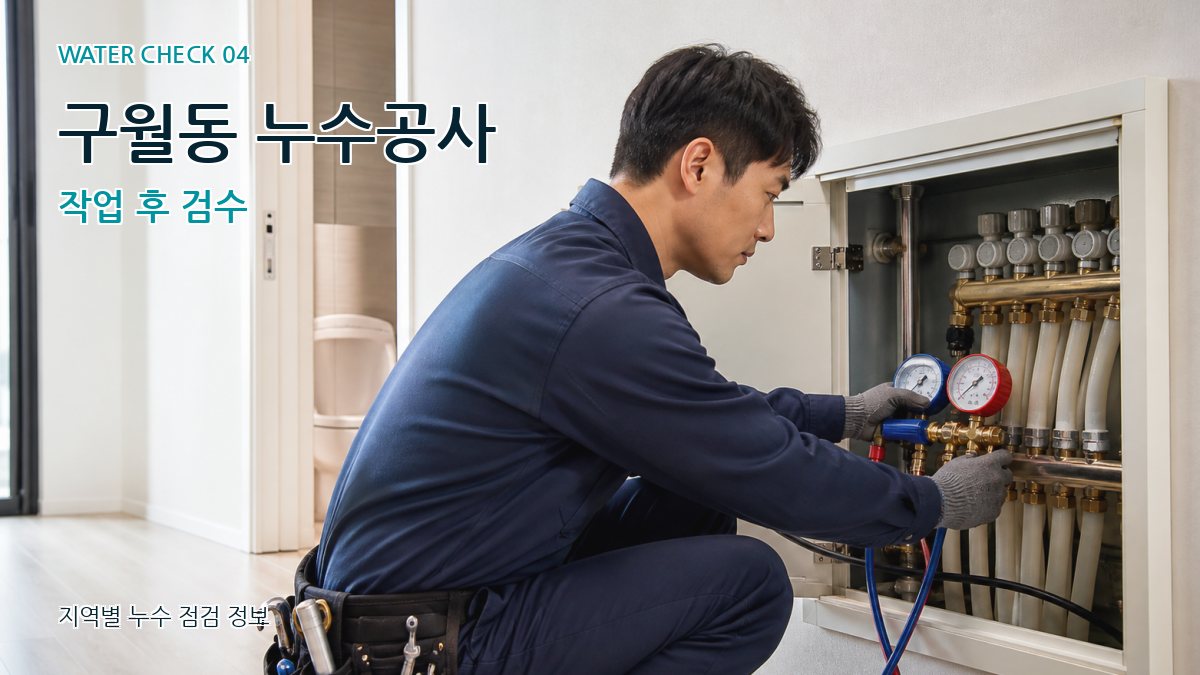 구월동 누수공사 작업 후 검수