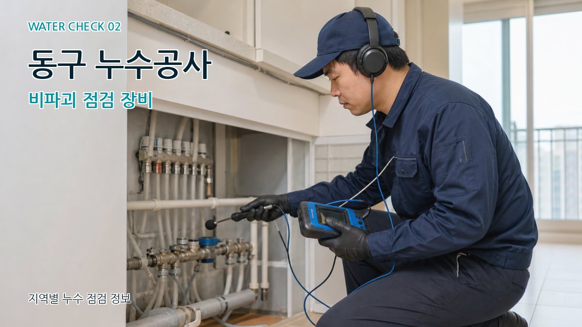 동구 누수공사 비파괴 점검 장비