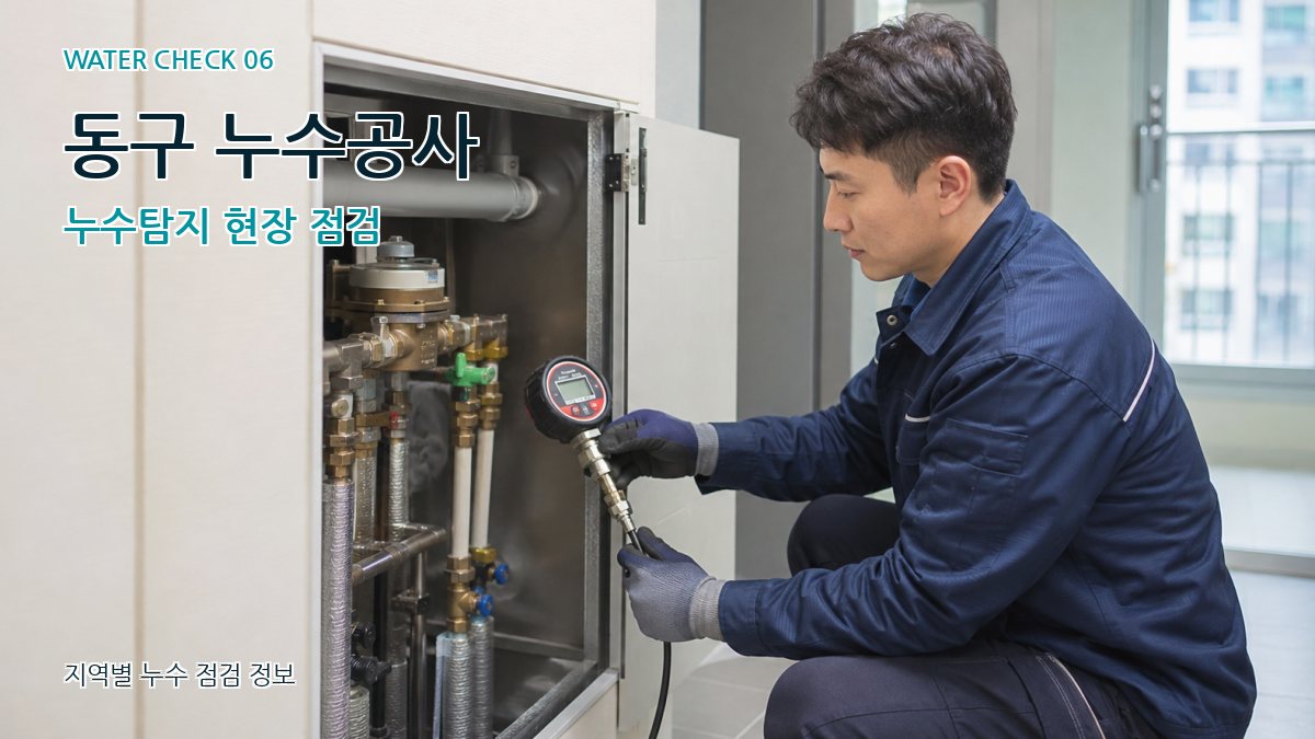 동구 누수공사 누수탐지 현장 점검
