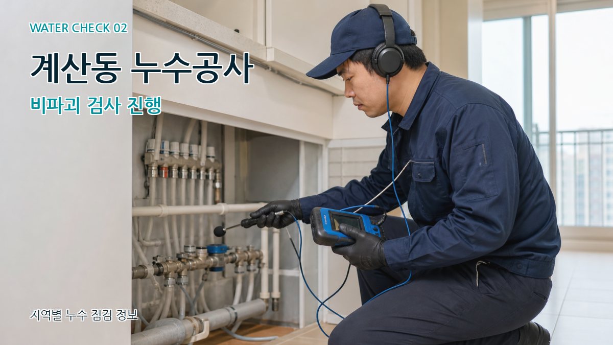 계산동 누수공사 비파괴 검사 진행