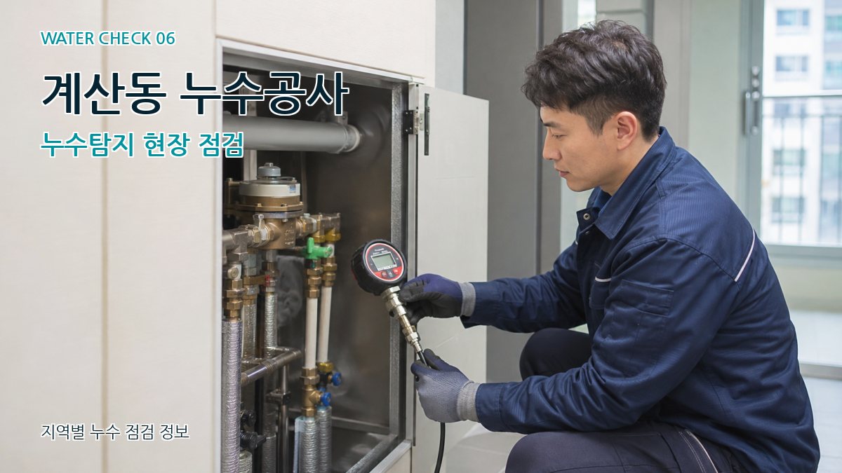 계산동 누수공사 누수탐지 현장 점검