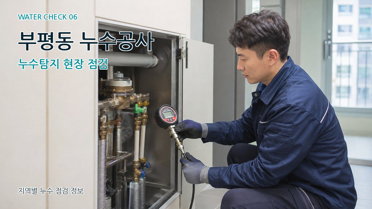 부평동 누수공사 누수탐지 현장 점검