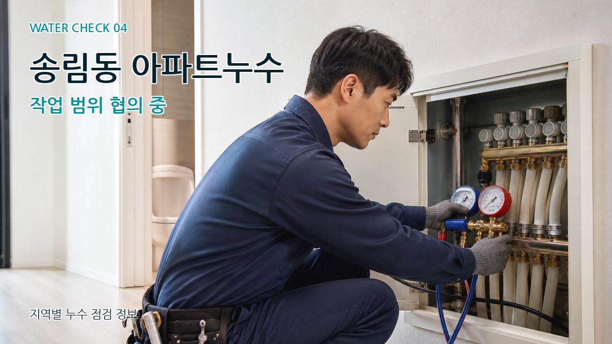 송림동 아파트누수 작업 범위 협의 중