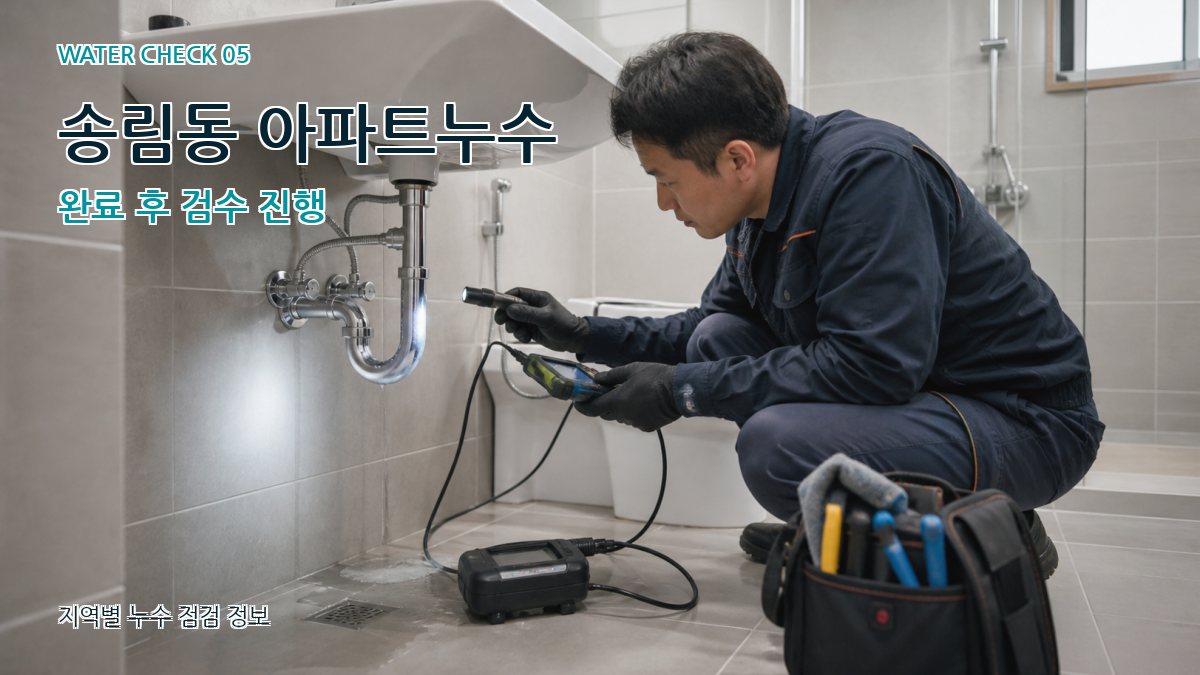 송림동 아파트누수 완료 후 검수 진행