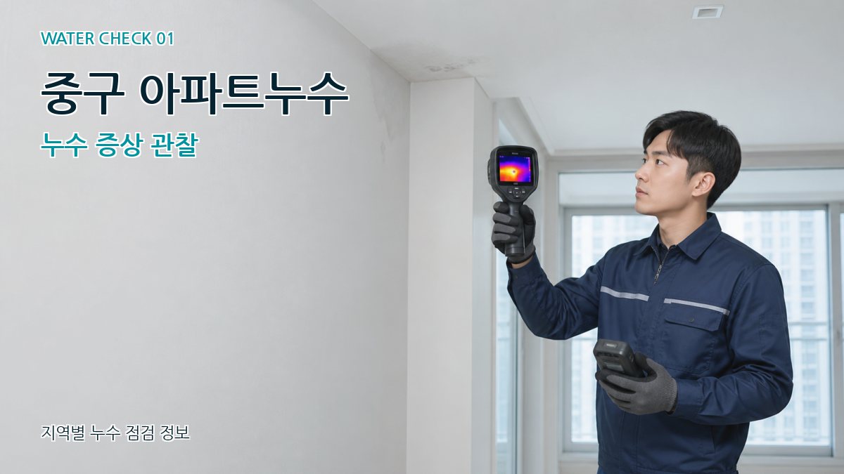 중구 아파트누수 누수 증상 관찰