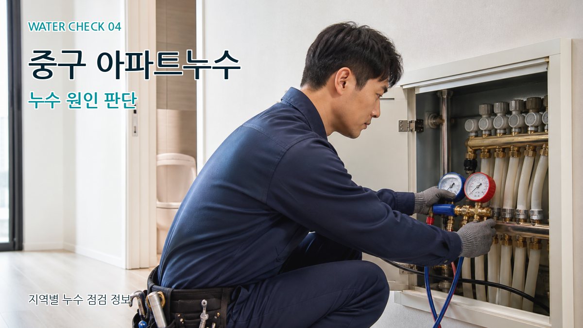 중구 아파트누수 누수 원인 판단