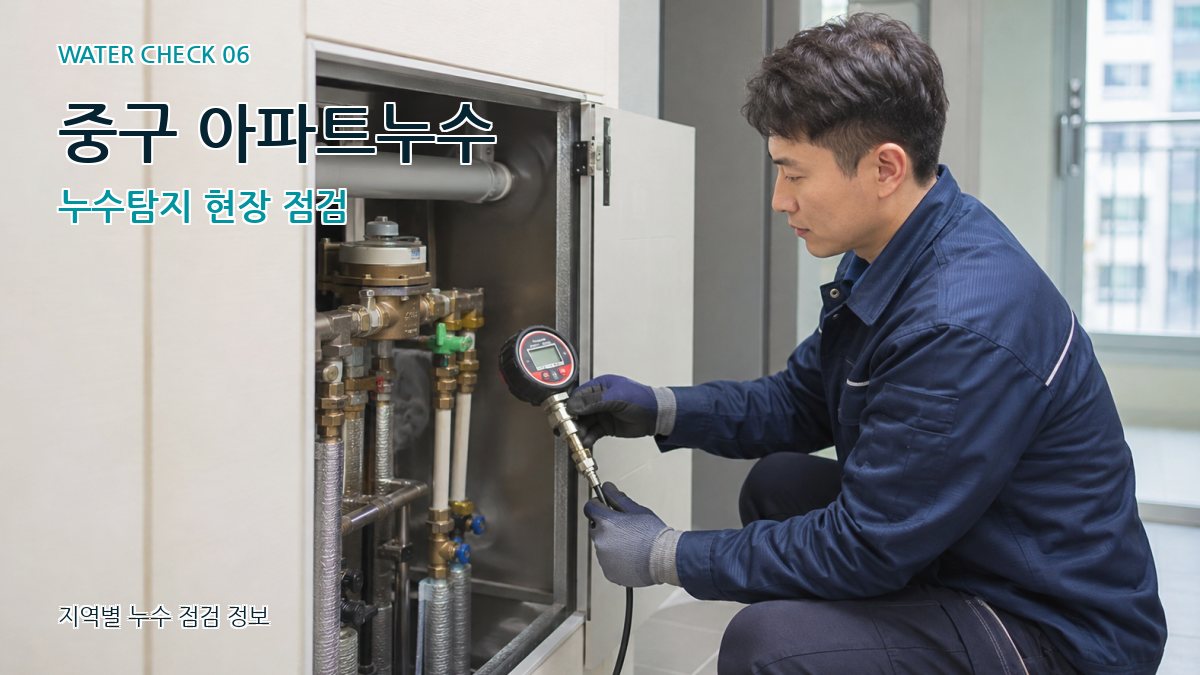 중구 아파트누수 누수탐지 현장 점검
