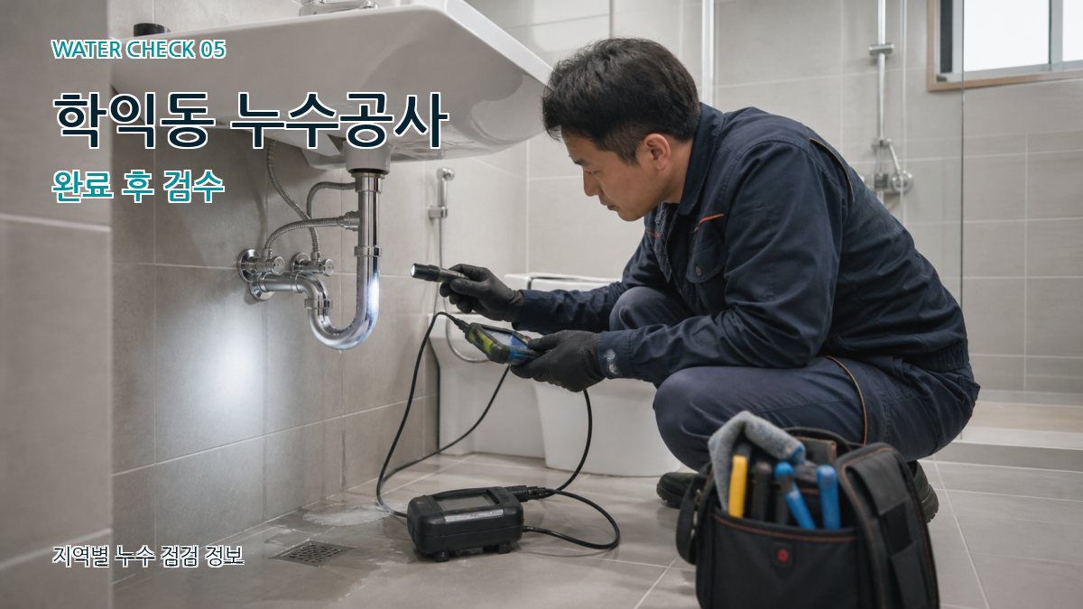 학익동 누수공사 완료 후 검수