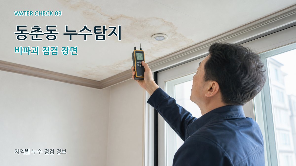 동춘동 누수탐지 비파괴 점검 장면