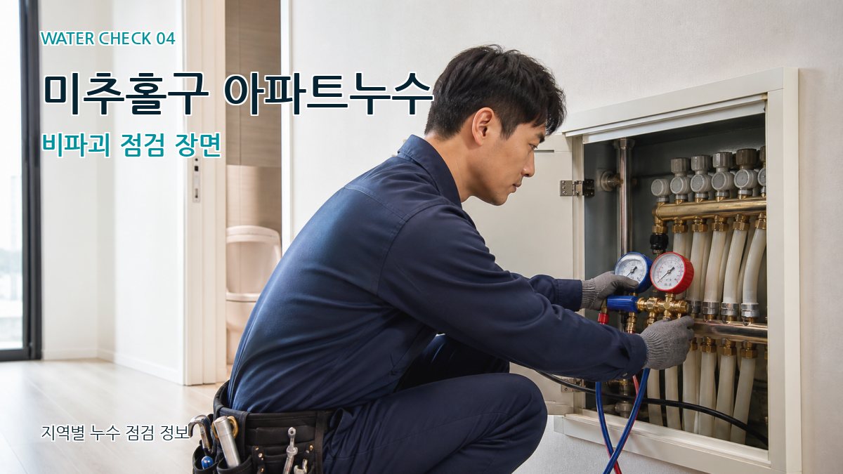 미추홀구 아파트누수 비파괴 점검 장면