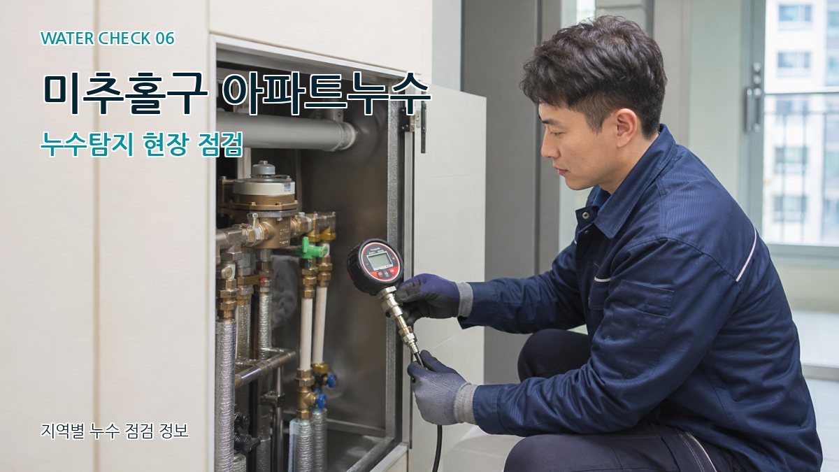 미추홀구 아파트누수 누수탐지 현장 점검