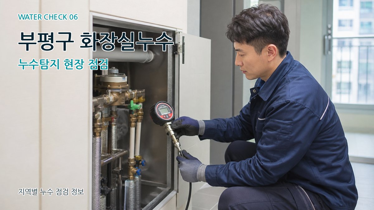 부평구 화장실누수 누수탐지 현장 점검