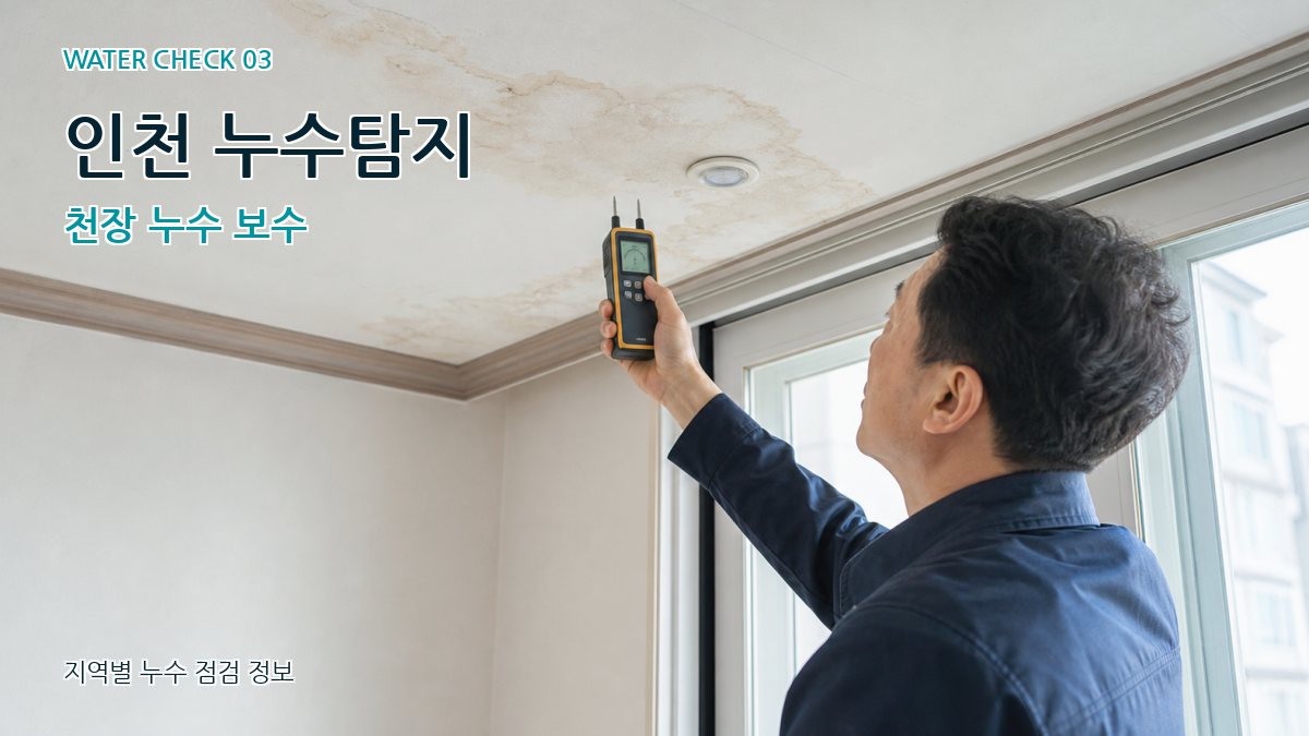 인천 누수탐지 천장 누수 보수