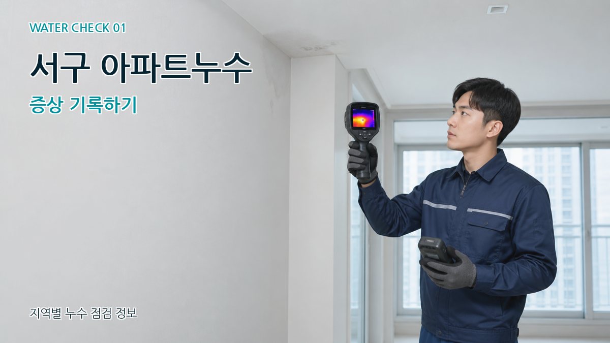 서구 아파트누수 증상 기록하기