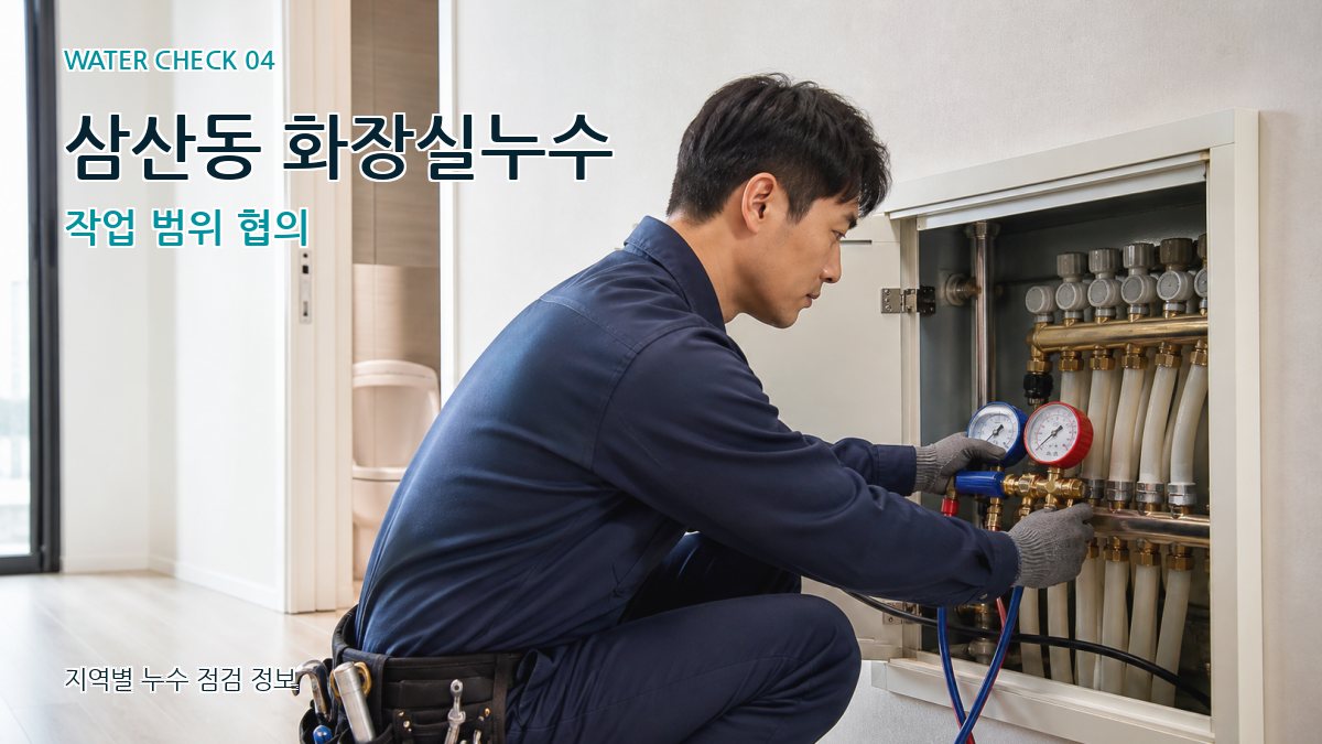 삼산동 화장실누수 작업 범위 협의