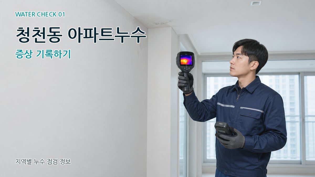 청천동 아파트누수 증상 기록하기