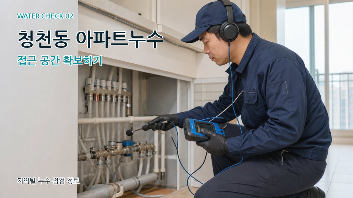 청천동 아파트누수 접근 공간 확보하기