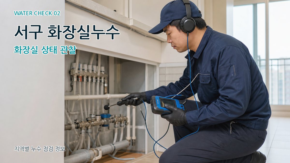 서구 화장실누수 화장실 상태 관찰