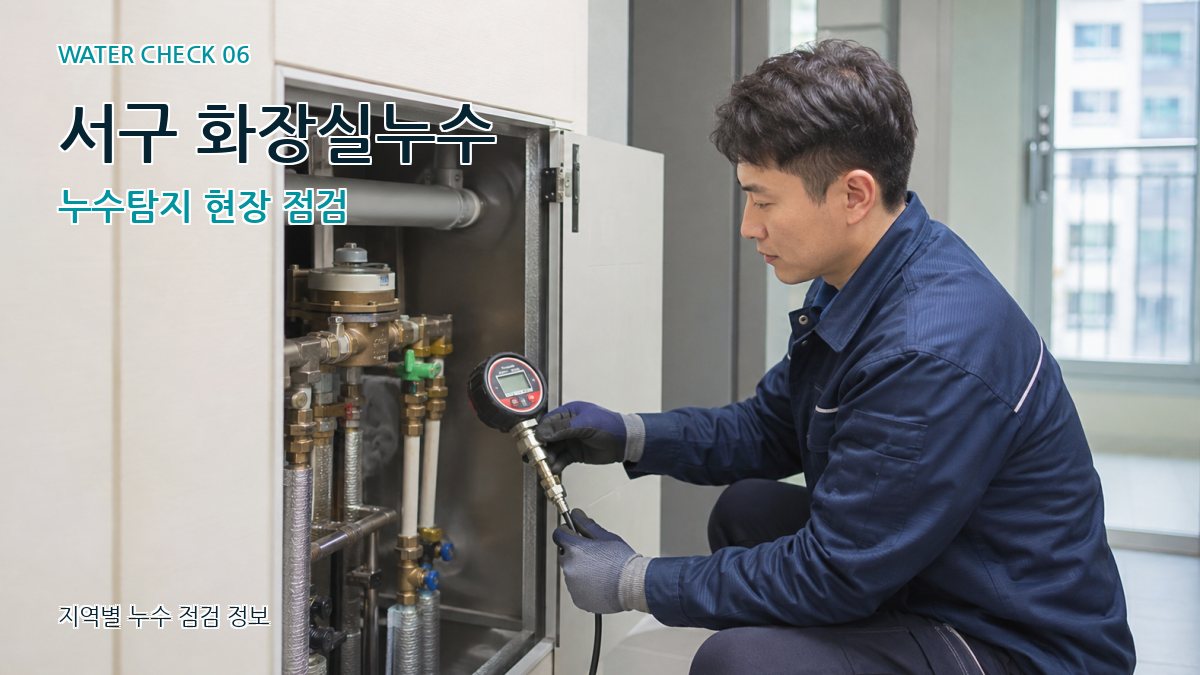 서구 화장실누수 누수탐지 현장 점검