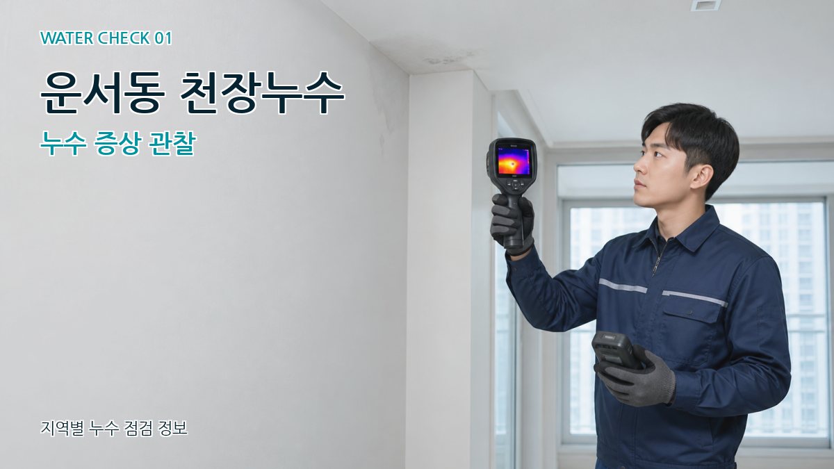운서동 천장누수 누수 증상 관찰