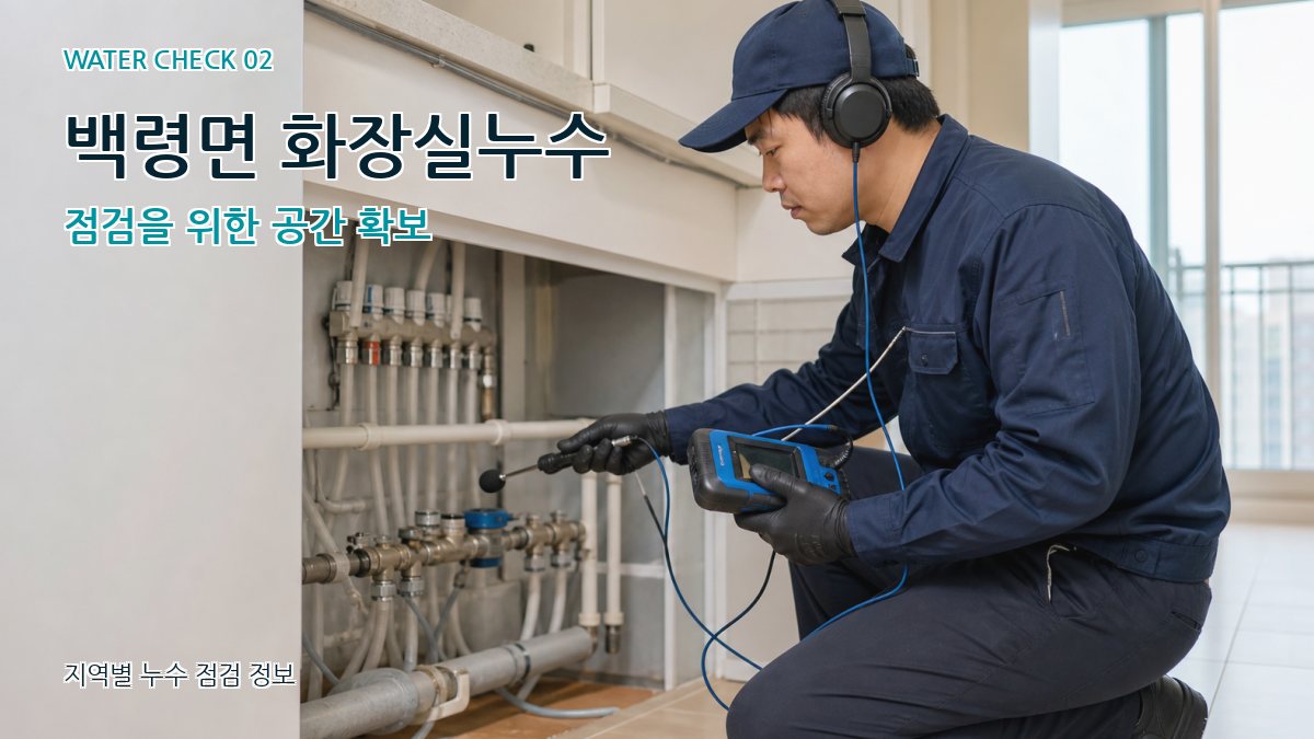 백령면 화장실누수 점검을 위한 공간 확보