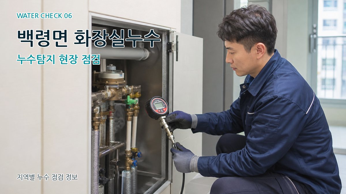 백령면 화장실누수 누수탐지 현장 점검