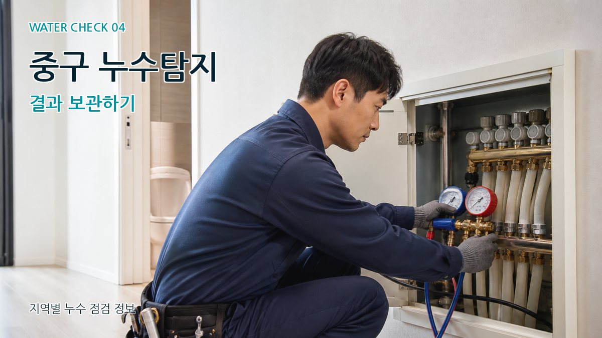 중구 누수탐지 결과 보관하기