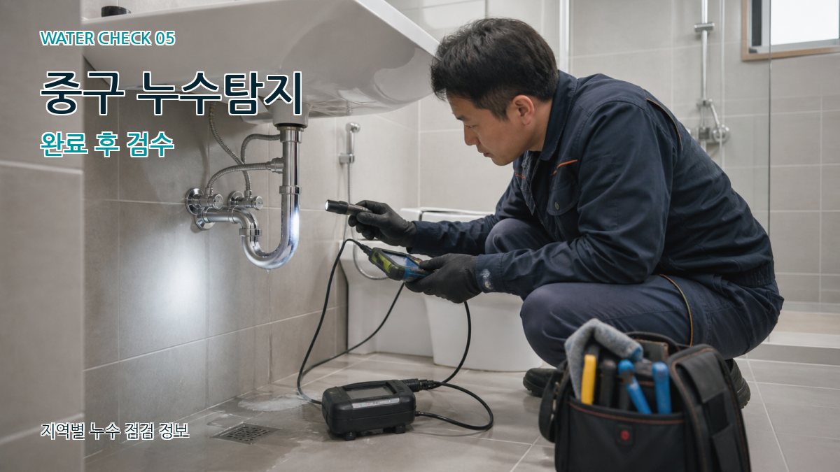 중구 누수탐지 완료 후 검수